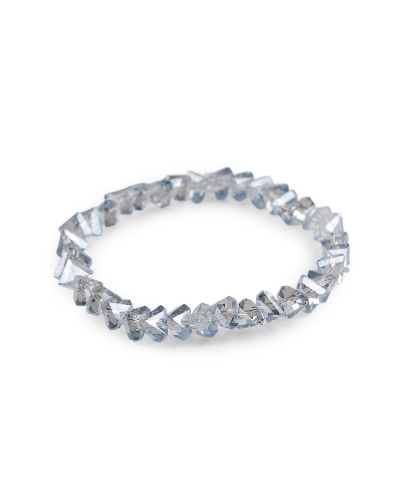 Náramok pružný z brúsených korálikov triangel s AB efektom - 1 ks | Mimib