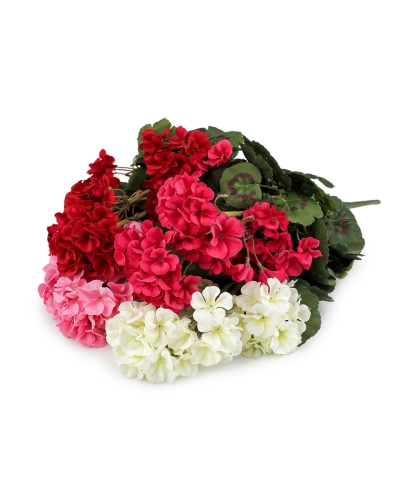 Umelá kytica muškát - 1 ks | Mimib