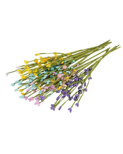 Umelá vetvička s púčikmi na drôtiku tvarovateľná - 2 ks | Mimib