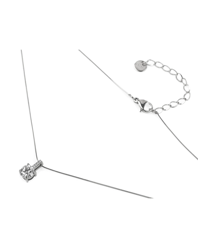 Náhrdelník z nerezovej ocele s brúseným kamienkom - 1 ks | Mimib