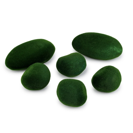 Dekorácia machové kamene mix veľkostí 6 ks - 1 sada | Mimib