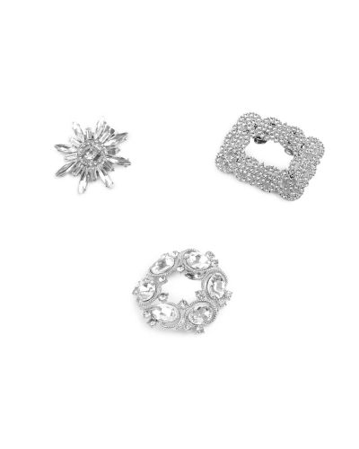 Klip / brošňa / ozdoba na topánky s brúsenými kamienkami - 1 ks | Mimib