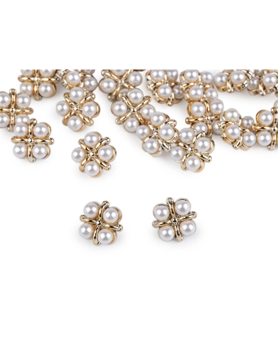 Gombík zdobený perlami veľkosť 24", 28", 34" - 30 ks | Mimib