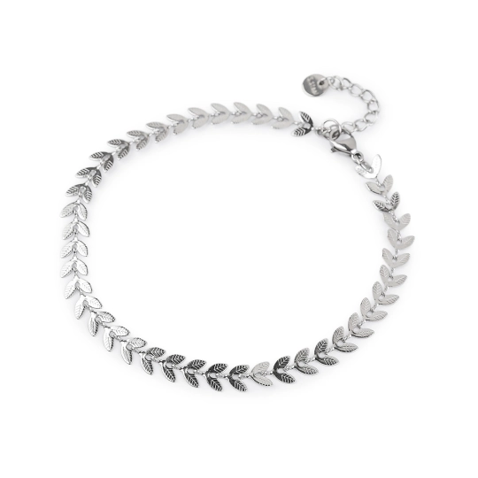 Náramek na kotník z nerezové oceli s perlami a přívěskem - 1 ks | Mimib