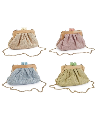 Kabelka - psaníčko s dřevěným rámečkem - 1 ks