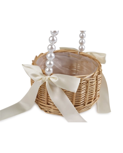 Svatební proutěný košíček pro družičky - 1 ks