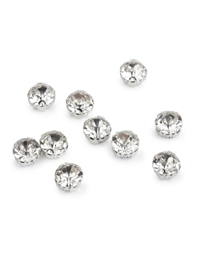 Našívacie šatóny / štras v puzdre / kotlíku Ø6, 7, 8 mm - 10 ks | Mimib