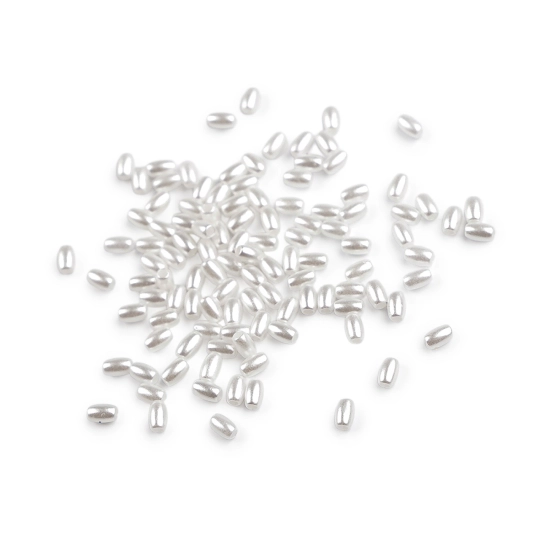 Plastové voskové koráliky / perly ryža 2,5x4 mm - 10 g | Mimib