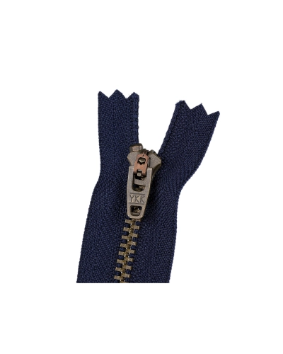 Kovový zips YKK No 4 dĺžka 18 cm staromosadzný (jeansový) - 1 ks | Mimib