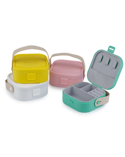 Malá šperkovnica plastová, cestovná 4x9x9 cm - 1 ks | Mimib