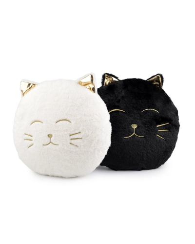 Dekoračný vankúš plyšový mačka Ø35 cm - 1 ks | Mimib