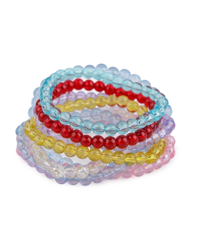 Náramok pružný zo sklenených korálikov - 1 ks | Mimib