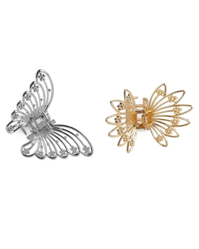 Štipec do vlasov kovový motýľ - 1 ks | Mimib