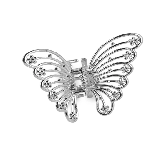 Štipec do vlasov kovový motýľ - 1 ks | Mimib