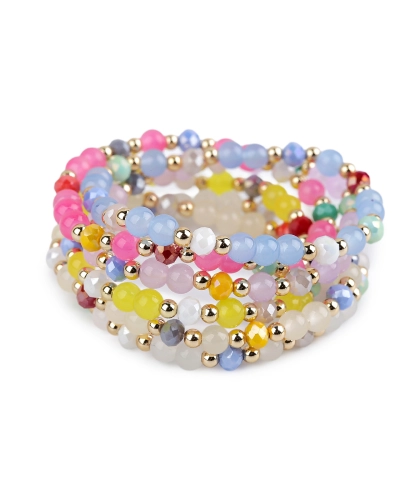 Náramok pružný zo sklenených korálikov - 1 ks | Mimib