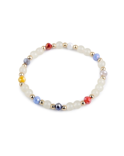 Náramok pružný zo sklenených korálikov - 1 ks | Mimib