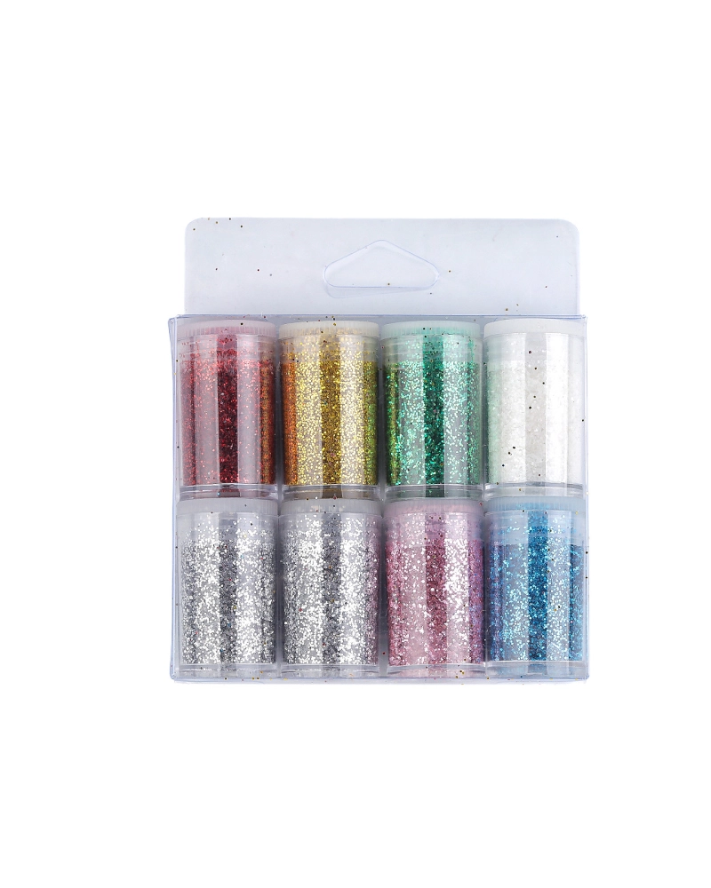 Súprava glitrov / trblietok v dózičkách 8 ks 4 g - 8 ks | Mimib