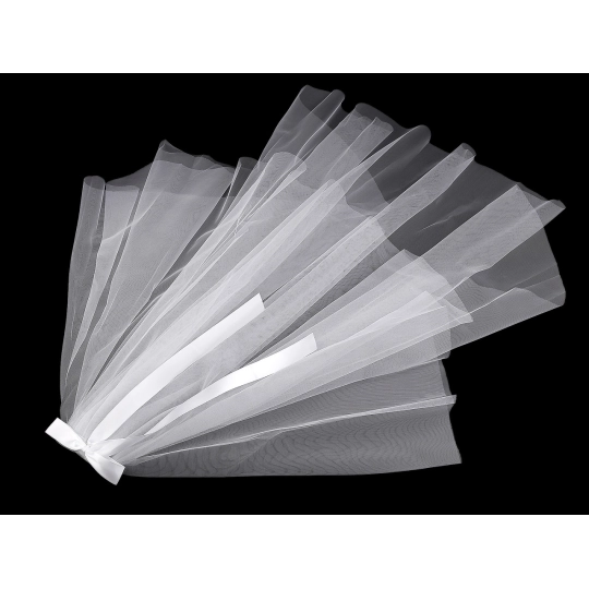 Závoj s hrebeňom a saténovou mašľou - na párty/rozlúčku so slobodou - 1 ks | Mimib