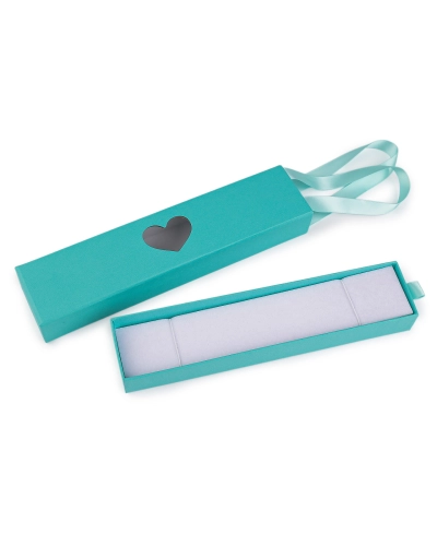 Krabička na šperky s priehľadom srdca a uchom 5x22 cm - 1 ks | Mimib