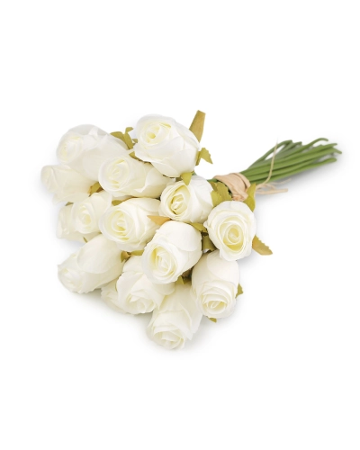 Umelá kytica ruže zväzok 16 ks - 1 zväzok | Mimib