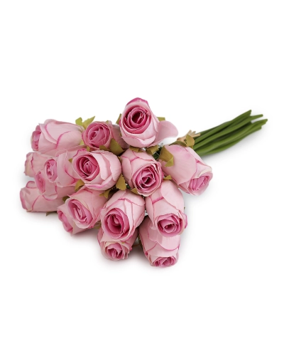 Umelá kytica ruže zväzok 16 ks - 1 zväzok | Mimib