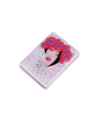 Kozmetické zrkadlo s tekutými glitrami dievča - 1 ks | Mimib