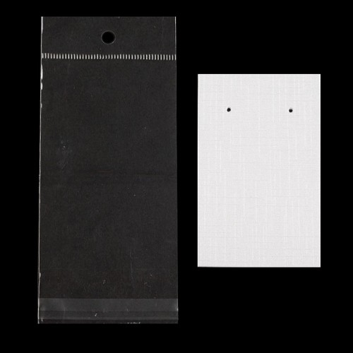 Karta na náušnice s visačkou a sáčkem 50x80 mm20 - 20sada