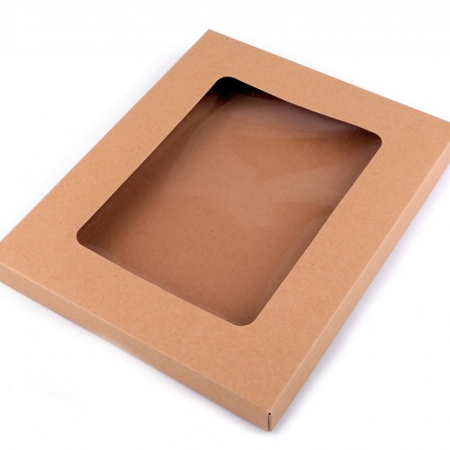 Papírová krabice s průhledem1 - 1ks