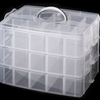Plastový box / kufřík 3 patrový s rukojetí 1ks