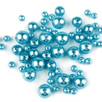 Plastové voskové korálky / perly Glance mix velikostí 1sáček
