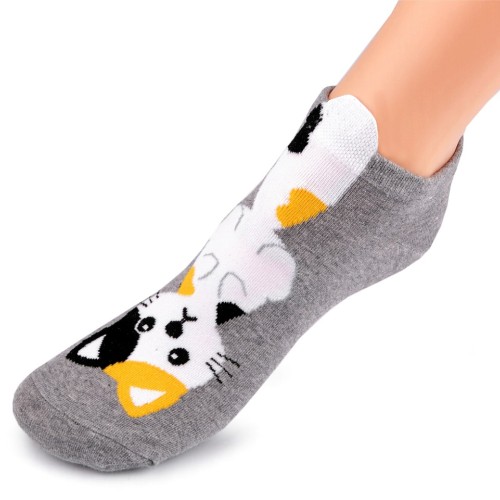 Dětské ponožky kotníkové kočka, pes, mýval1 - 1pár
