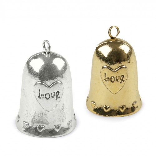 Zvoneček z nerezové oceli Love1 - 1ks