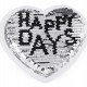 Aplikace srdce s jednorožcem / Happy day s oboustrannými flitry1 - 1ks