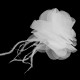 Šifónový květ s peřím k našití a nalepení Ø8-9 cm1 - 1ks