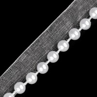 Prýmek / paspulka s perlami šíře 10 mm 9m