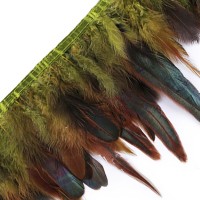 Prýmek - kohoutí peří šíře 15 - 19 cm 1m