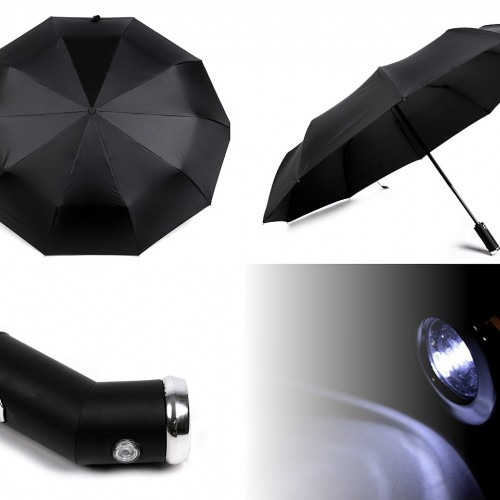 Skládací deštník s led světlem v rukojeti 1ks