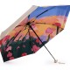 Dámský mini skládací deštník metalický, uvnitř zdobený 1ks