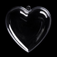 Plastová krabička srdce 10x10 cm dvoudílné 1ks