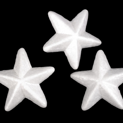 Hvězda 3D Ø8,5 cm polystyren3 - 3ks