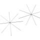 Vánoční hvězda / vločka drátěný základ na korálkování Ø10 cm2 - 2ks