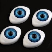 Plastové oči k nalepení 16x23 mm6 - 6ks