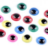 Plastové oči barevné Ø10 mm 50ks
