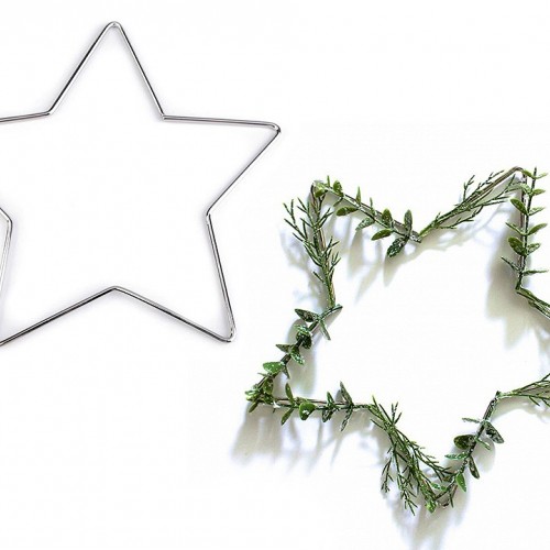Kovová hvězda vánoční pro tvoření a lapače snů Ø20 cm 1ks