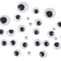 Plastové oči MIX velikostí1 - 1sáček