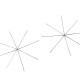 Vánoční hvězda / vločka drátěný základ na korálkování Ø9 cm2 - 2ks