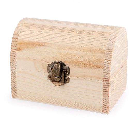 Dřevěná krabička k dozdobení truhla 1ks
