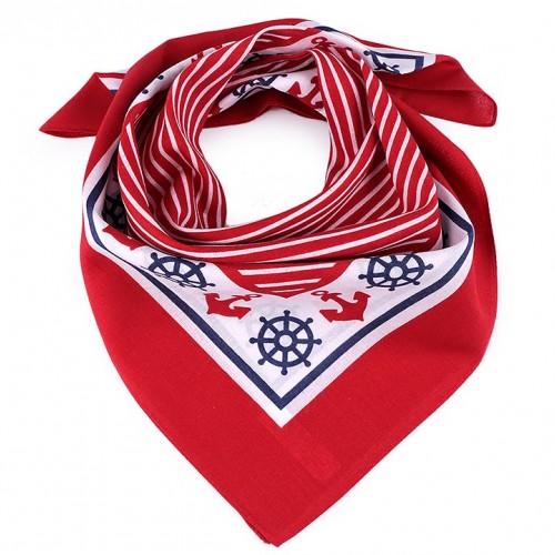 Bavlněný šátek s kotvami 55x55 cm 1ks