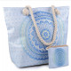 Letní / plážová taška mandala, paisley s taštičkou 39x50 cm 1ks
