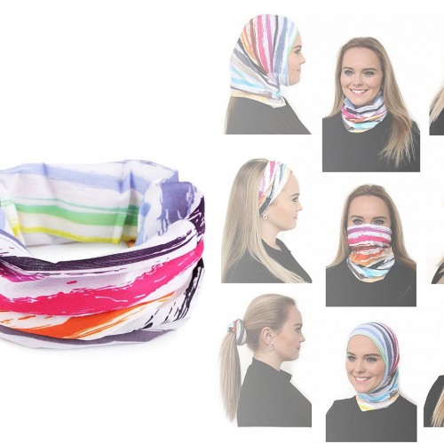 Multifunkční šátek pružný, bezešvý barevný1 - 1ks